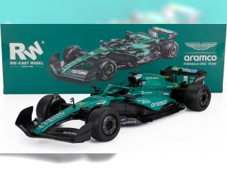 ASTON MARTIN F1 Amr24 Team Aramco Cognizant №14 Season (2024) Fernando Alonso, Green Black