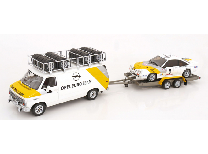 CHEVROLET G30 Van с прицепом + OPEL TDC Manta Gr B Rally Frequelin/Tilber (1984)