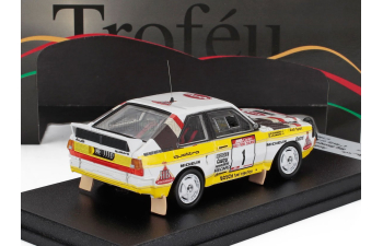 AUDI Quattro Sport (night Version) №1 4th Rally New Zealand (1985) Stig Blomqvist - Bjorn Cederberg, White Yellow Grey