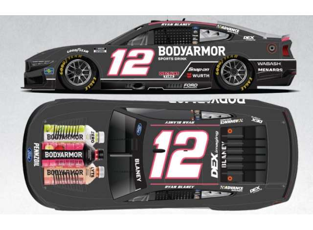 Ford Mustang #12 Ryan Blaney *Bodyarmor*, black 2025