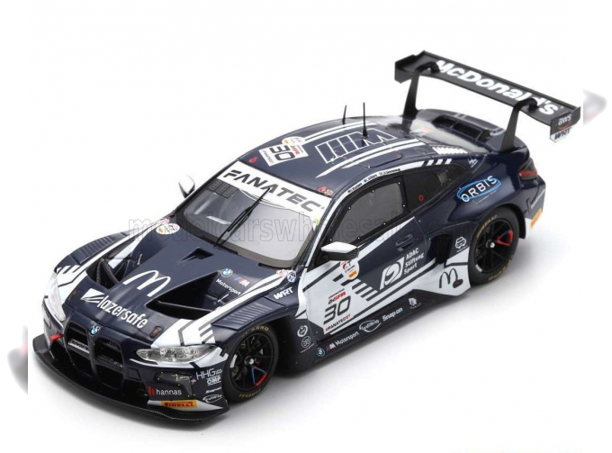 BMW 4-series M4 Team Wrt №30 2nd Gold Cup 24h Spa (2023) J.B.Simmenauer - C.Williams - N.Krutten, Black White