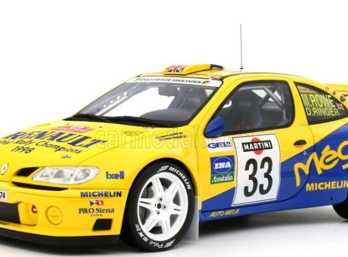 RENAULT MEGANE MAXI №33 Rally Sanremo (1998) Martin Rowe - Drek Ringer 