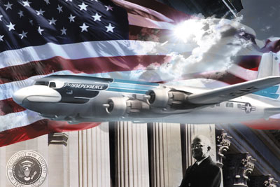 Сборная модель Самолет Douglas VC-118 "The Indepence"