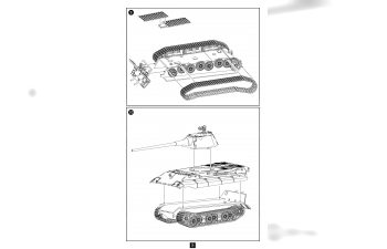 Сборная модель Germany WWII E-50 Medium Tank with 88 gun