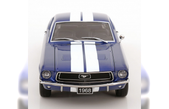 FORD Mustang GT Fastback (1968), blue metallic / white