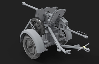 Сборная модель 2.8cm sPzb41 On Larger Steel-Wheeled carriage w/Traile