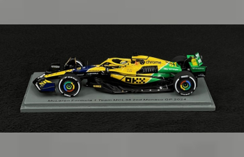 McLAREN F1 Mcl38 Team Mclaren №81 2nd Monaco Gp (2024) Oscar Piastri, Yellow Green Black