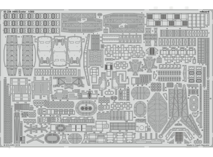 Набор фототралвения для HMS Exeter TRUMPETER