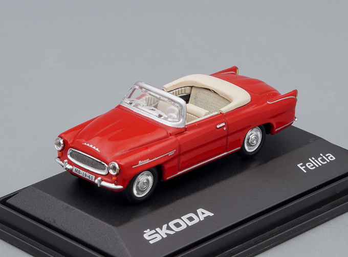 SKODA Felicia Roadster (1963) Červená Rubínova