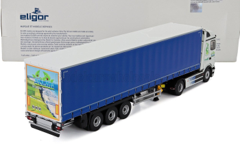 MERCEDES-BENZ E-actros 600 Truck Telonato Allan Transports (2025), White Blue