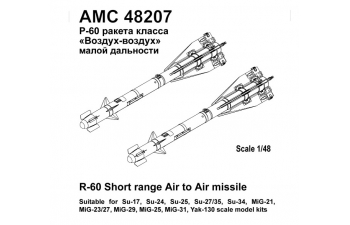 Набор для доработки Советская авиационная управляемая ракета класса воздух-воздух Р-60 (2шт.)