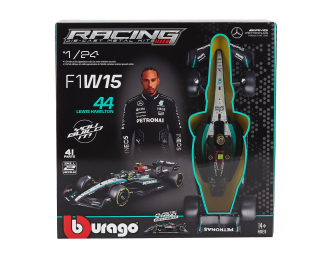 Сборная модель MERCEDES-BENZ GP F1 W15 Eq Performance Team Amg Petronas Motorsport №44 Season (2024) Lewis Hamilton, Black Silver Green
