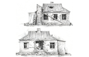 Диорама 3 "Разрушенное здание"