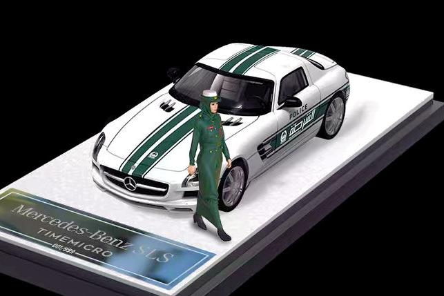 MERCEDES-BENZ SLS Dubai Police, white / green