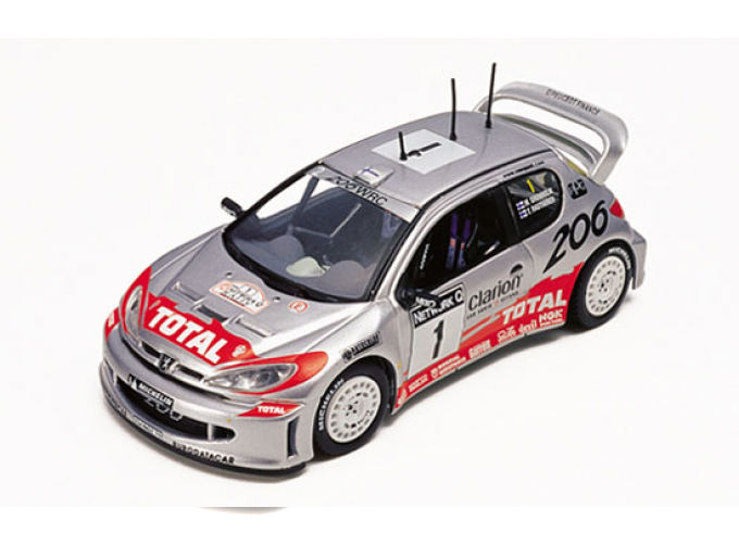 PEUGEOT 206 WRC #1 M.Gronholm Winner Great Britain Rally 2001 