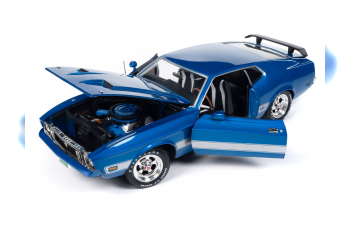 FORD Mustang Mach 1 (1973), blue metallic/silver