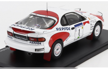 TOYOTA Celica Gt4 Turbo 4wd St185 Team Castrol №1 Winner Rally New Zealand (1992) Carlos Sainz - Luis Moya, White Red