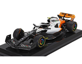 McLAREN F1 Mcl60 Team Mclaren №4 Monaco Gp 2(023) Lando Norris -Blister Box, Black White Orange