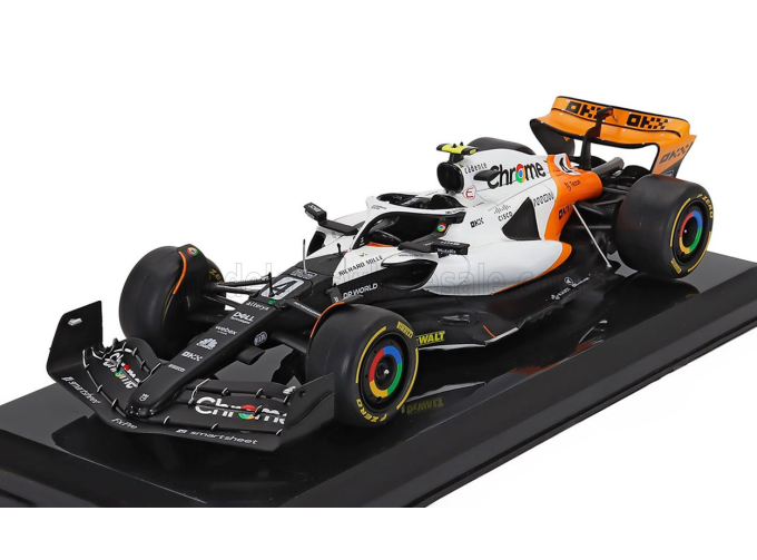 McLAREN F1 Mcl60 Team Mclaren №4 Monaco Gp 2(023) Lando Norris -Blister Box, Black White Orange