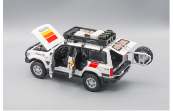 TOYOTA Land Cruiser 80 (Safari Edition), белый, 21 см