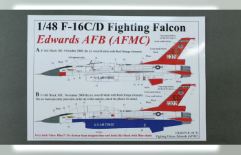 Декаль для F-16C/D Edwards AFB