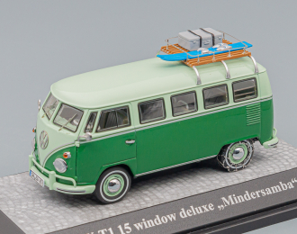 VOLKSWAGEN T1 Deluxe Bus "Mindersamba" (1959), light green / green