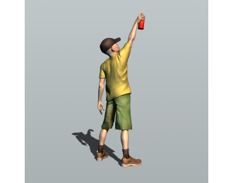 Фигура Граффити 3 (масштаб 1:24), окрашенная