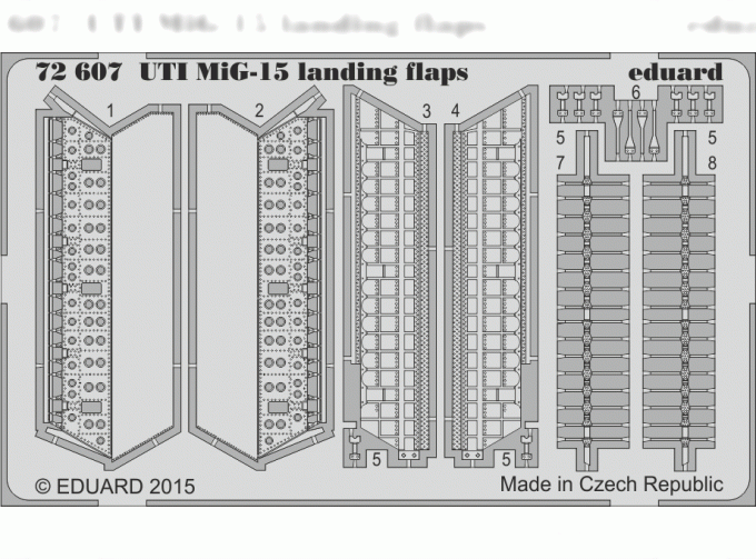 Фототравление фототравления для UTI MiG-15 landing flaps