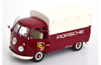 VOLKSWAGEN T1 Pritsche Porsche Service (1950), dark red / white