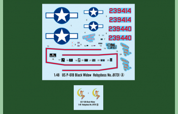 Сборная модель Самолет US P-61B Black Widow