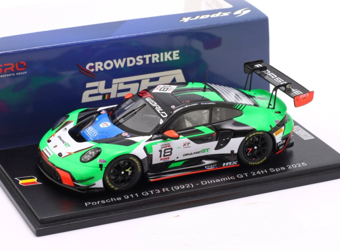 PORSCHE 911 GT3 R #18 24h Spa 2025 Dinamic GT 1:43 Spark (2025)