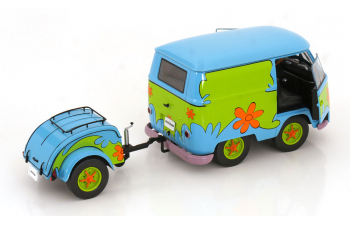 VOLKSWAGEN T1 Van Kool Combi Ghosthunters Machine With Trailer (1950), Blue Green