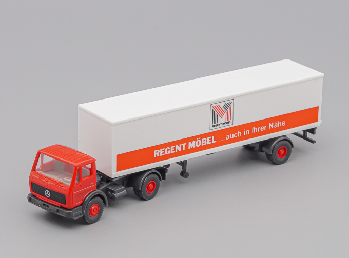 MERCEDES-BENZ NG 1619 Tractor / Trailer "Regent Möbel", red / white / darkgray