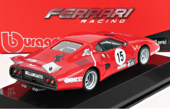 FERRARI 512bb Team Bellancauto №15 1000km Monza (1981) Maurizio Flammini - Spartaco Dini - Fabrizio Violati - Con Vetrina - With Showcase, Red