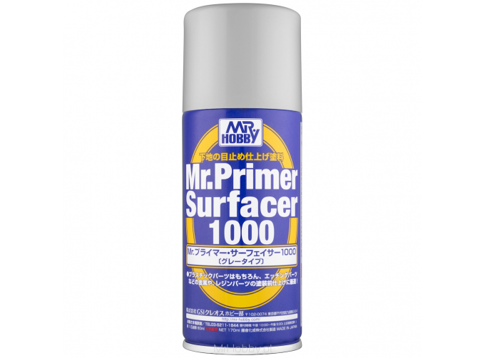 Грунтовка в баллончиках Mr.Primer Surfacer 1000, 180мл.