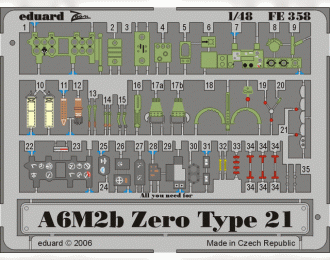 Фототравление A6M2b Zero type 21