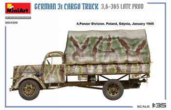 Сборная модель OPEL Blitz German 3t Cargo Military Truck 2-assi 1945