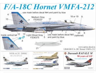 Декаль для F/A-18C Hornet VMFA-212