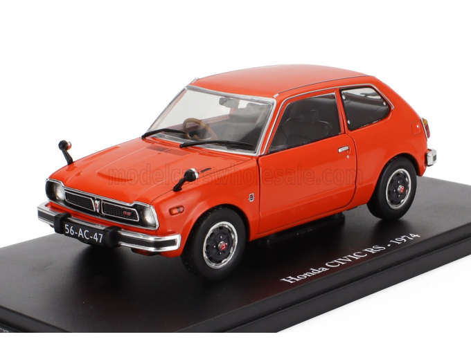HONDA Civic Rs (1974) - Con Vetrina - With Showcase, Orange