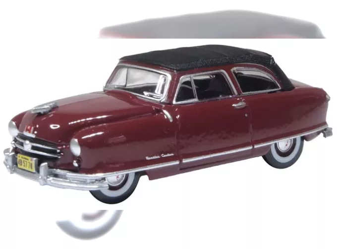 Nash Rambler Custom Landau Convertible (1950), dark red/black