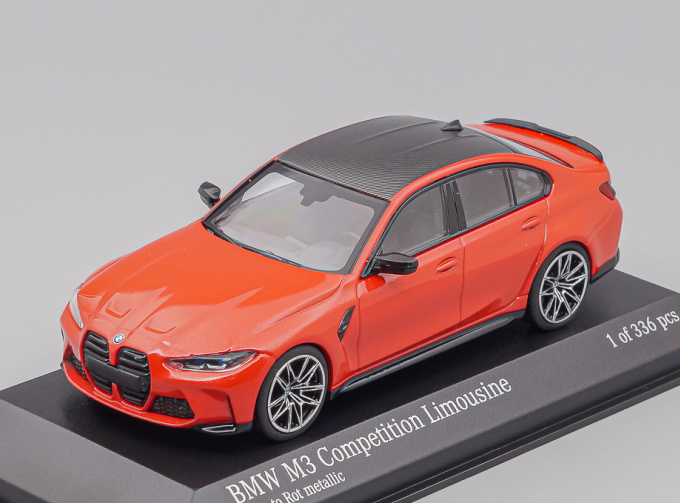 BMW M3 Competition Saloon (2020), red metallic carbon