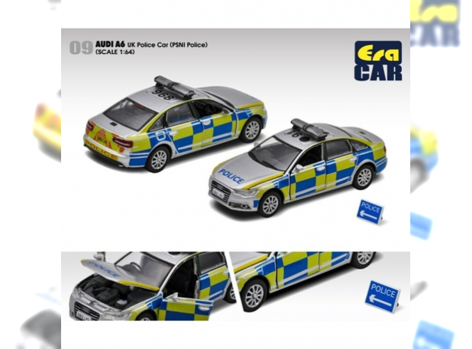 AUDI A6 England Police Car *PSNI Police*, grey/blue/green