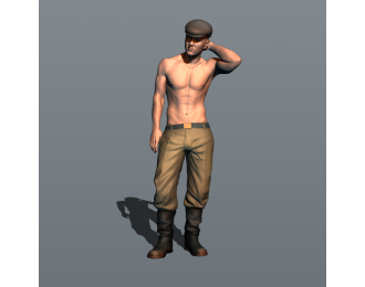 Фигура Тракторист (масштаб 1:24), тощий