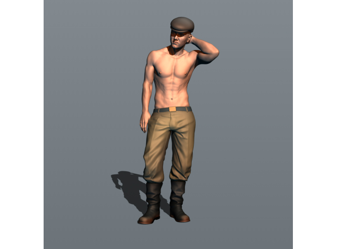 Фигура Тракторист (масштаб 1:24), тощий