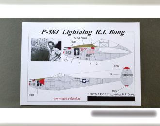 Декаль для P-38J Lightning Richard Ira Bong