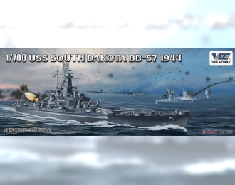 Сборная модель USS Battleship South Dakota BB-57 1944.6