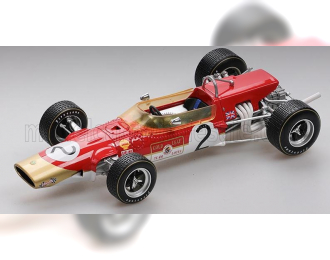 LOTUS F2 48 №2 Hockenheim Gp (1968) Graham Hill, Red Gold White