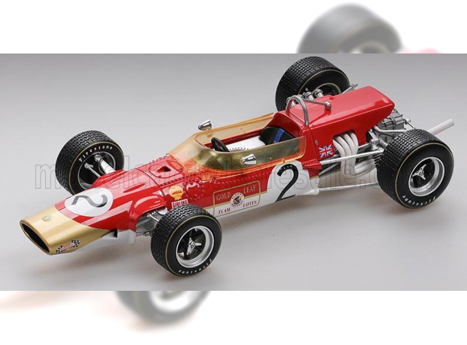 LOTUS F2 48 №2 Hockenheim Gp (1968) Graham Hill, Red Gold White