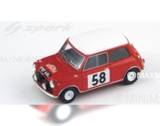 MORRIS COOPER №58 Rally Monte-Carlo (P.Mayman - V.Domleo) 1963, red