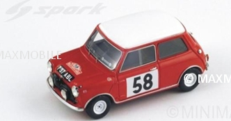 MORRIS COOPER №58 Rally Monte-Carlo (P.Mayman - V.Domleo) 1963, red